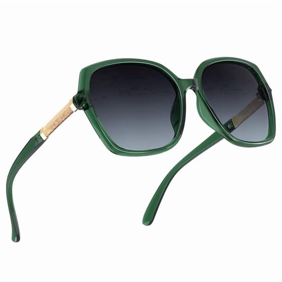KALIYADI Women's Oversized Sunglasses Retro Polarized Sun Glasses with UV Protection for Women