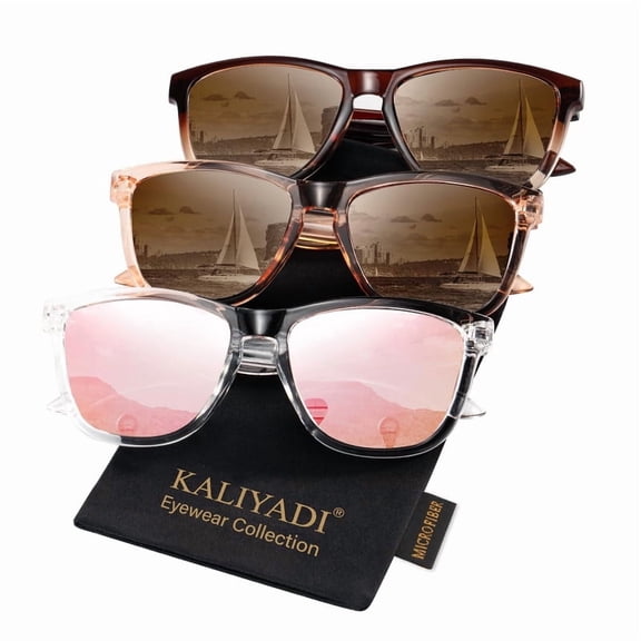 KALIYADI Square women's Sunglasses Polarized UV Protection Trendy Designer Sun Glasses for Women Men