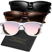 KALIYADI Womens Sunglasses Polarized Sunglasses Women Trendy Retro Sun Glasses with UV Protection