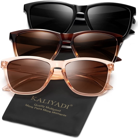 KALIYADI Womens Sunglasses Polarized Sunglasses Women Trendy Retro Sun Glasses with UV Protection