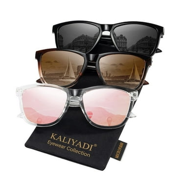 KALIYADI Womens-Sunglasses Polarized Sunglasses-Womens Trendy: Retro Sun Glasses with UV Protection for Travel Driving