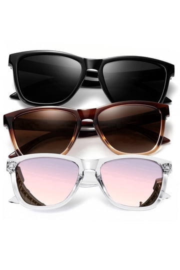 Polarized Retro Sunglasses with UV Protection for Driving Travel 3 Pack Sunny Pro Retro Round Sunglasses, Tinted Lens UV400  main image 4