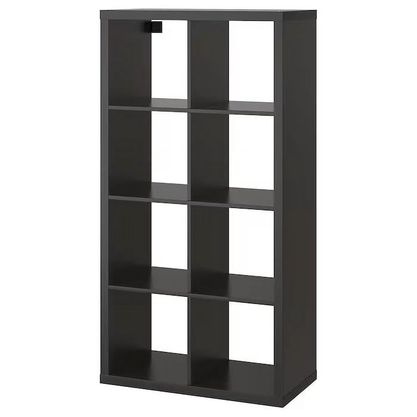 KALLAX Storage Display Shelving Unit,Black, Cube Storage Unit Bookcase Smooth Surface and Rounded Corners, You Can Personalize the Bedroom Hallway Living Room, Kallax 8 Shelf Black 77x147