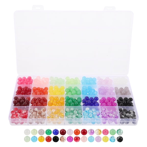 KALLORY Crystal Glass Beads Assortment for Jewelry Making, Bracelet and Necklace Craft Supplies