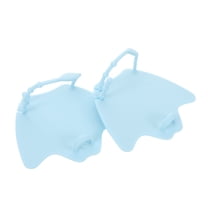 KALLORY Swimming Hand Paddles  Sky-Blue Silicone Adjustable Design for Enhanced Stability