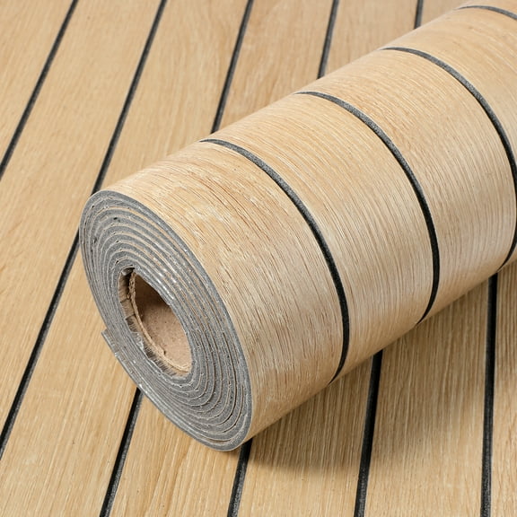 KALLORY Peel and Stick Wallpaper Wood Plank Roll 40cm x 3m Rustic Faux Wood Grain Removable Self Adhesive Wall Covering for Bedroom