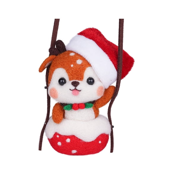 KALLORY 1 Set Christmas Felting Kits Needle Felt For Craft Enthusiasts And Home Decor