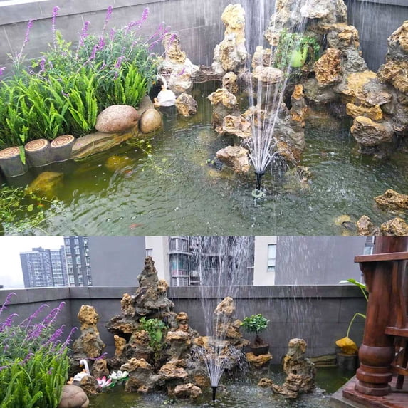 KALLORY 1 Set Fountain Outdoor Black Plastic for Small and Fish Tanks Outdoor Use