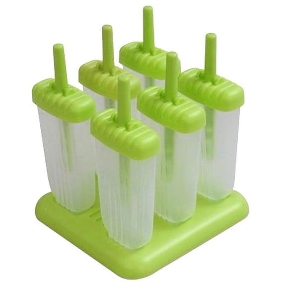 KALLORY 1 Set Ice Lolly Molds Rectangle-Shaped Base for Picnics and Parties with Reusable Design