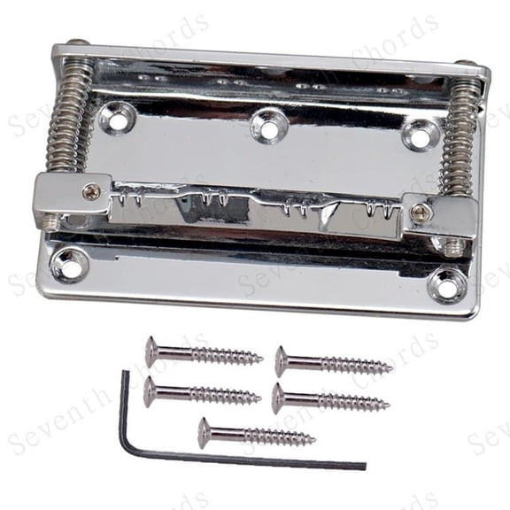 KALLORY Metal Mandolin Bridge - Tailpiece for Acoustic Mandolin, Easy Installation, Enhanced Sound, Silver