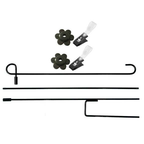 KALLORY Garden Flagpole Iron Windproof Parties 1 Set