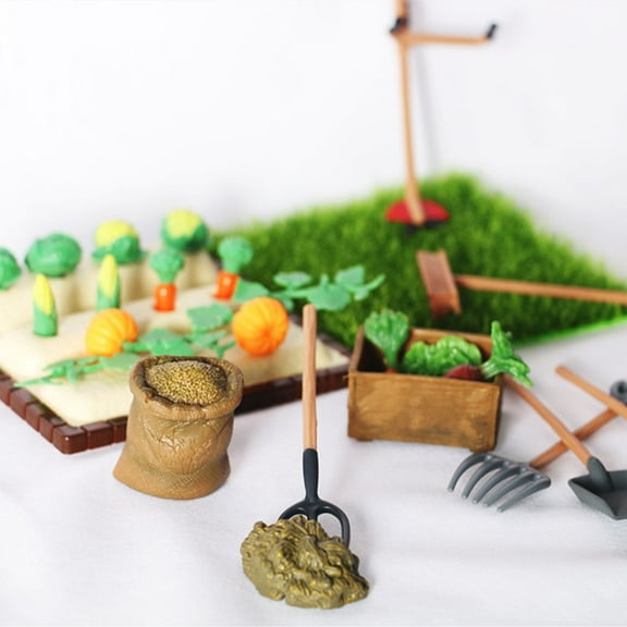 KALLORY Mini Landscape Model Set, Assorted Colors, Playful Miniatures for Dollhouse Accessories and Decorative Crafts