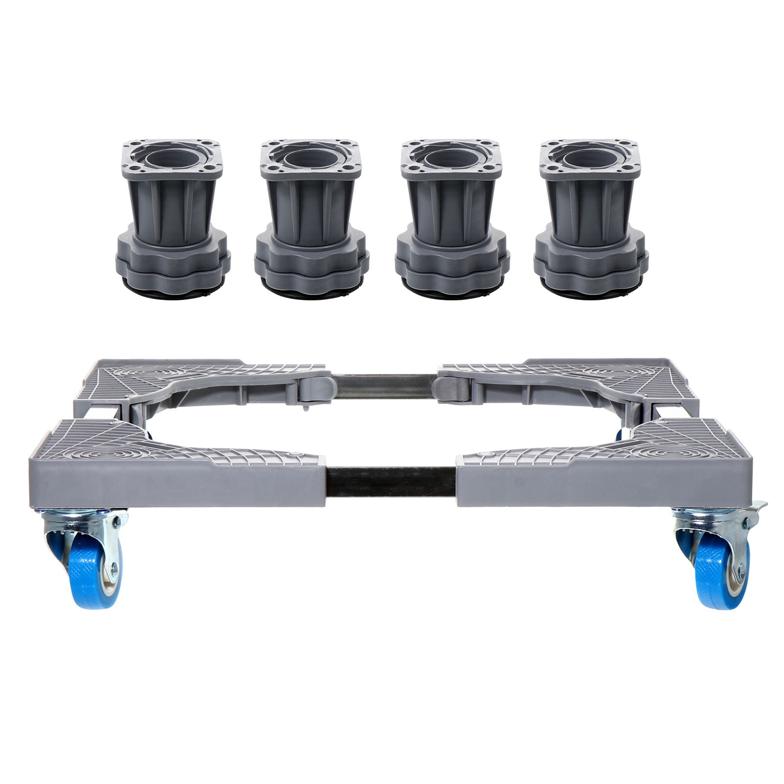 KALLORY Adjustable Appliance Stand Base with Anti-Skid Grey Plastic Design, Fits Various Home Appliances and Machines