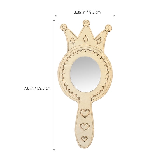 KALLORY 1 Set Small Handheld Mirror Multi For Craft Activities Creative Design Unfinished Mirror Craft Back to School