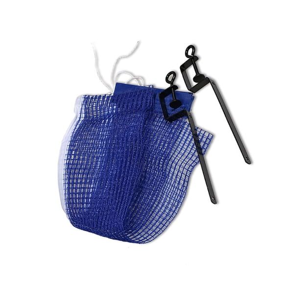 KALLORY 1 Set Table Tennis Net Frame Tool Square Portable Easy to Use Durable Metal Polyester Blue 18 x 14.7 x 2cm