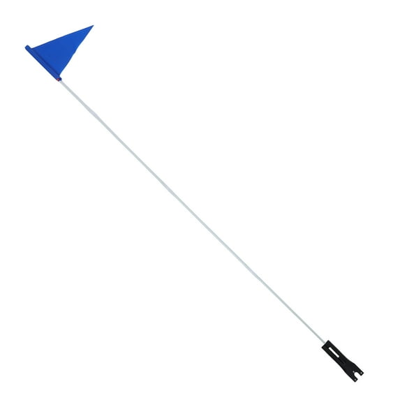 KALLORY 1 Set Waterproof High Visibility Bike Safety Flag with Fiberglass Pole Cycling Warning Flag for Kids Scooters and Trailers