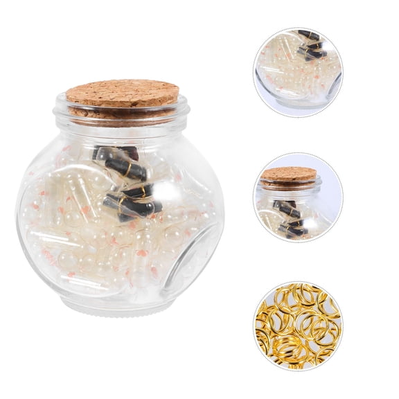 KALLORY Message in a Glass Bottle with Paper Notes, Romantic Decoration and Wishing Capsule Set for Special Occasions