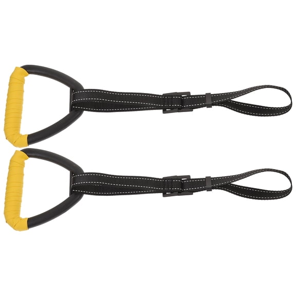 KALLORY 1 Set of Gym Rings Workout Equipment for Home Rehabilitation Black Steel