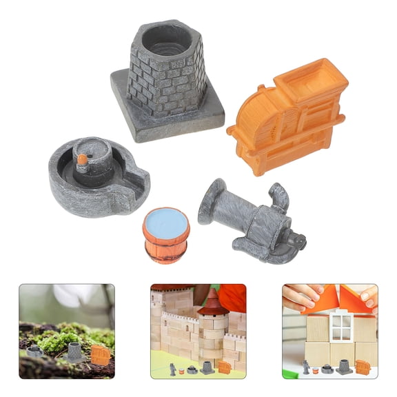 KALLORY 1 Set of Micro-landscape Farmhouse Decoration Miniature Farm Scene Layout Props Sand Box Supply