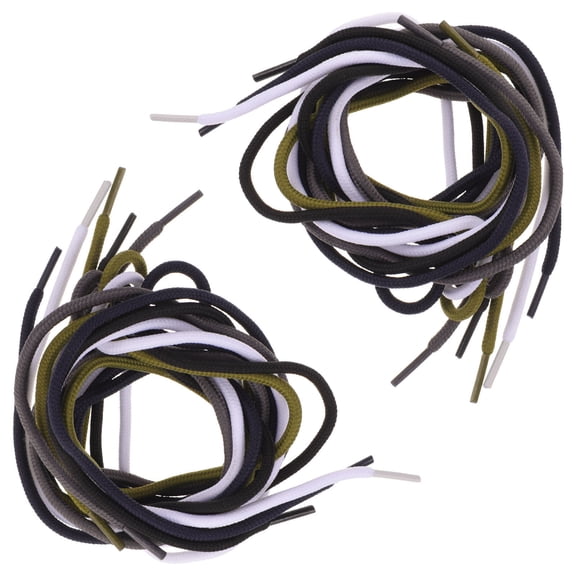 KALLORY Premium Nylon Round Shoe Laces 10 Pairs for , Stylish Footwear Accessories and Shoe Decoration