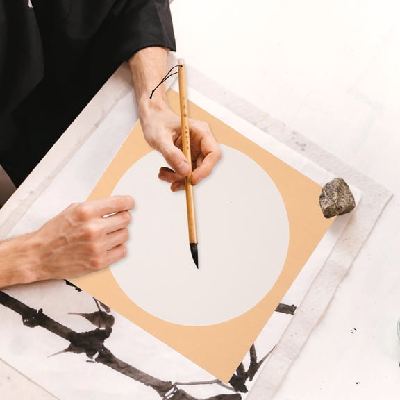 KALLORY 10 Sheets Chinese Paper Sheets for Calligraphy and Drawing White Pulp Paper