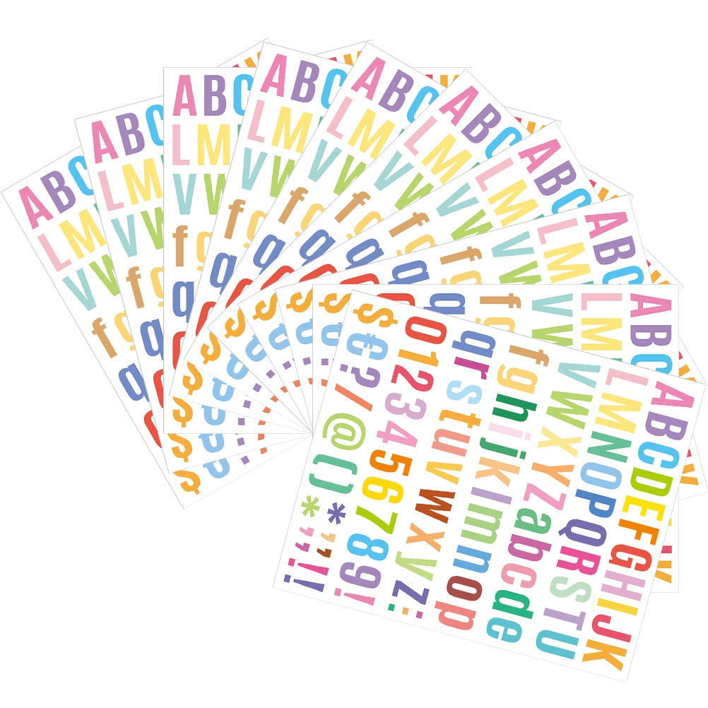 KALLORY 10 Sheets Vinyl Small Letters Stickers for Personalization ...