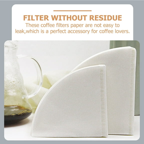 KALLORY 100Pcs Coffee Drip Filter Paper Cone Shape Wood Pulp Paper For Home Use
