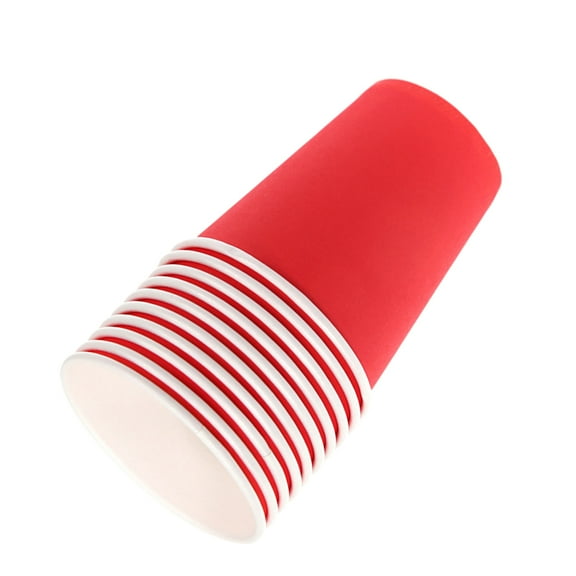 KALLORY 100Pcs Red Party Paper Cups Made of Paper Material Perfect for Crafting and Decoration