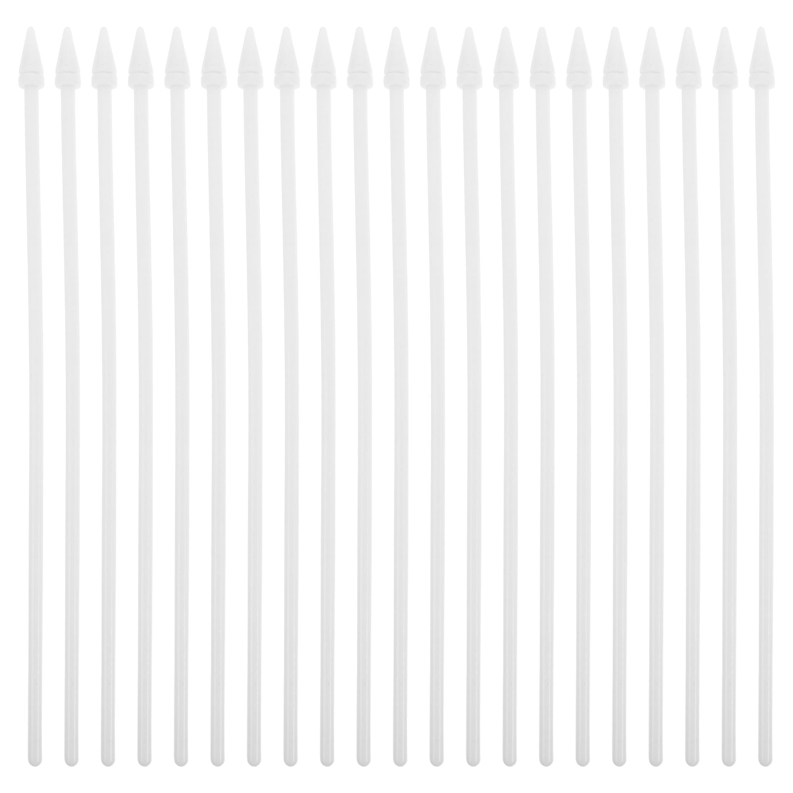 KALLORY Portable Plastic Flag Pole Kit, 100 Lightweight White Sticks for Car Flags, Crafts, and Outdoor Projects