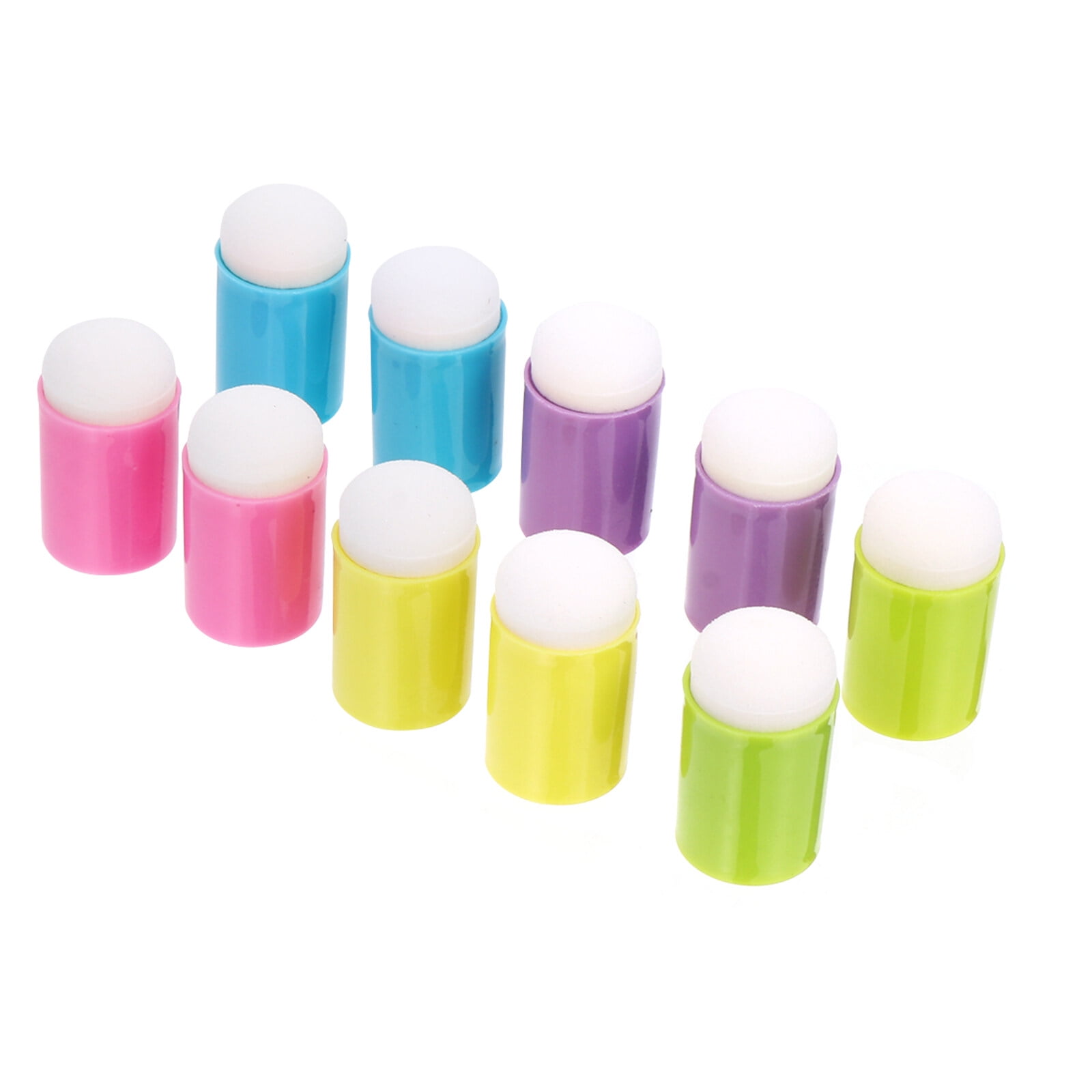 KALLORY 10Pack Kids Finger Paint Tool Kit Assorted Color Plastic Sponge for Project