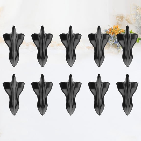 KALLORY 10-Pack Black ABS Plastic Car Roof Fin Antenna Covers, Modern Design, 3.0x1.2x1.0in Accessories