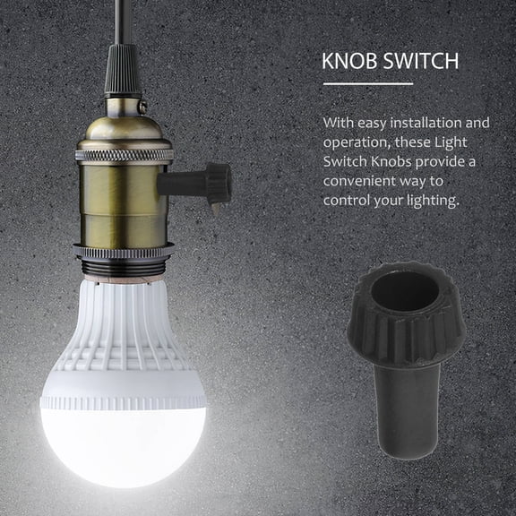 KALLORY Knobs, ABS Replacement Rotary Knobs for Standard Table and Floor Lamps, Easy to Install