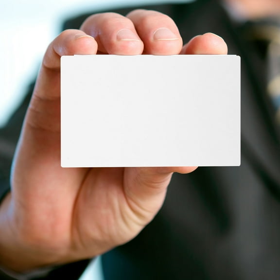 KALLORY 10Pcs Blank Business Cards Sublimation Business Card Blanks for Printing White Pet Plastic