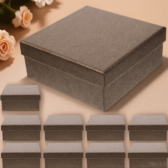 KALLORY 10Pcs Creative Paper Box Coffee Thick Cardboard Reusable for Ties