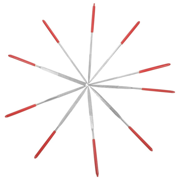 KALLORY 10Pcs File Set for Metalworking Crafting Finetuning 5.5x0.2x0.2In