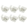 thumbnail image 1 of KALLORY 10Pcs Led Light Connector For 5050 Rgb Strip Lights Square White Plastic, 1 of 8