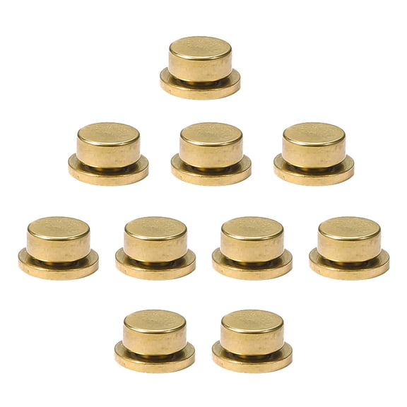 KALLORY Copper Rotation Bearing Accessory Golden DIY Nail Art Decor 10Pcs