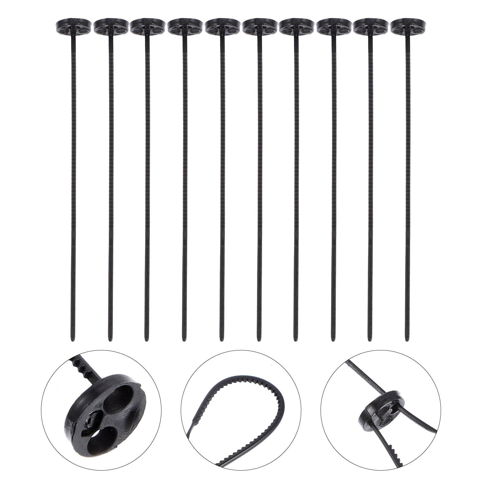 KALLORY Button Fastener Black Plastic 10Pcs 3.5x0.4x0.4in - Walmart.com