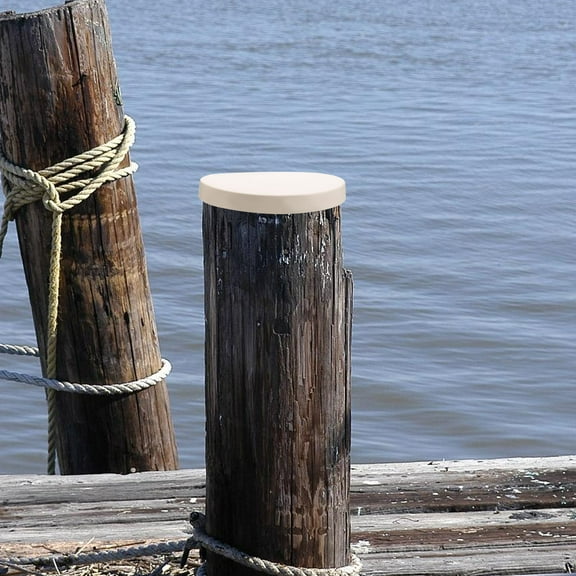 KALLORY 10Pcs Durable White PVC Caps for Dock Piling Wooden Peg Protection