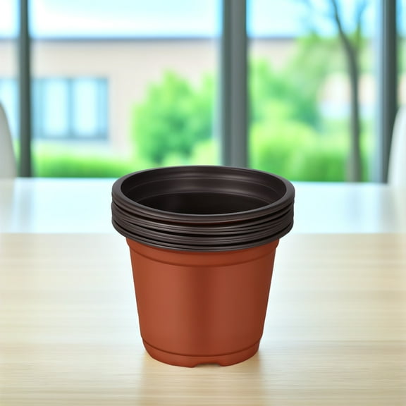 KALLORY 10Pcs Tiny Flower Pots Plastic Nursery Pots for Transplanting Cutting in Room