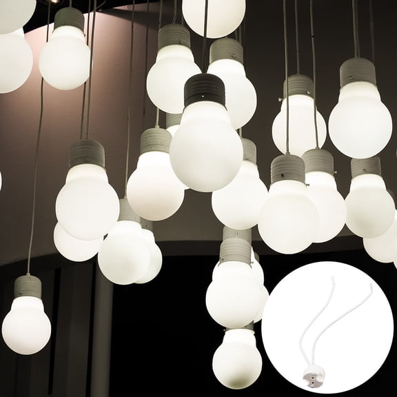 KALLORY 10Pcs White Ceramic Metal Lamp Holder Adaptors for GU10 Base Bulb Lighting Installation 5.9in Wire Length