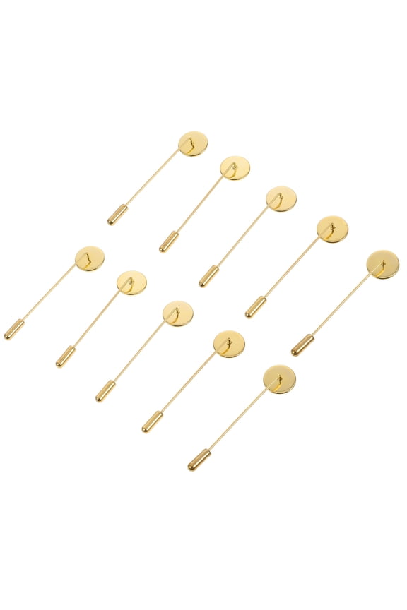 Set of 10 Brooch Pins for Making, Craft Accessories, and Creative Projects