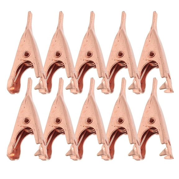 KALLORY 10pcs Metal Alligator Clips Spring Clamps Small Size for Temporary Electrical Connections Ideal for Soldering and Testing Wires