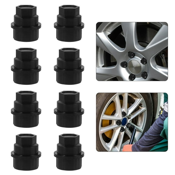 KALLORY 10pcs Wheel Lug Nut Cap Covers Lug Nuts End Caps Automotive Wheel Accessories