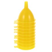 KALLORY 10Pcs Yellow Plastic Laboratory Funnel for Scientific Experiments with Durable Lightweight Design