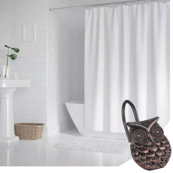 KALLORY 12 Pcs Hanger Owl Hook Wall Decoration Hold Most Curtains