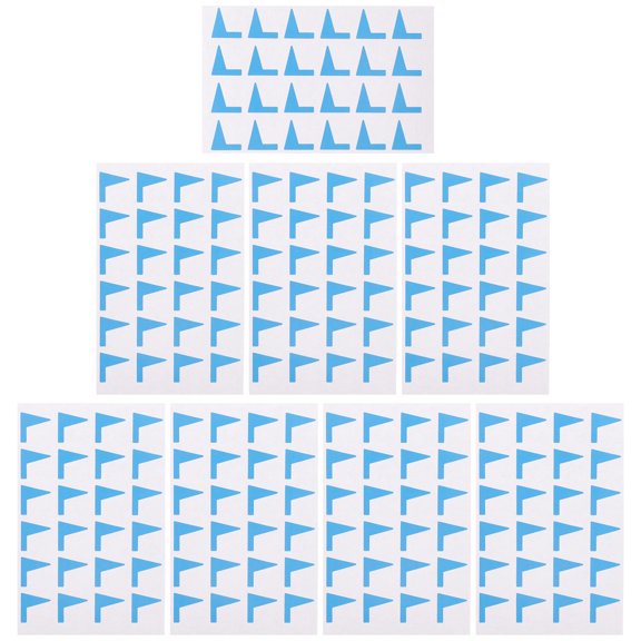 KALLORY Blue Adhesive Label Stickers for DIY Marking Self Adhesive Map Flag Sticker for Books and Storage