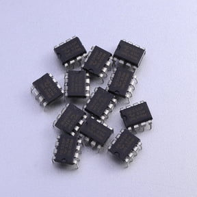 KALLORY 12Pcs 555P Timer Black Hard Plastic and Metal For Precise Time Delay and Oscillation
