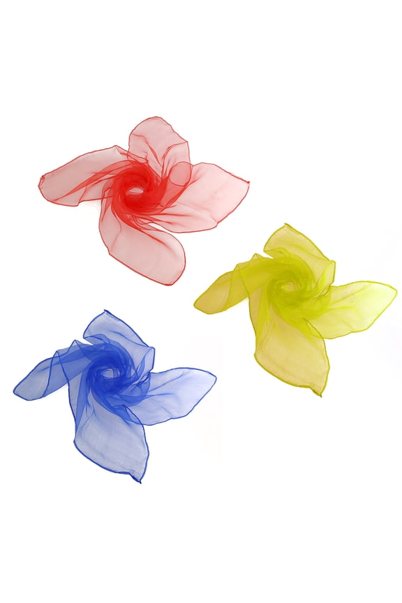 12Pcs Juggling Silk Dance Scarves Imitated Silk Fabric Square for Dance Group