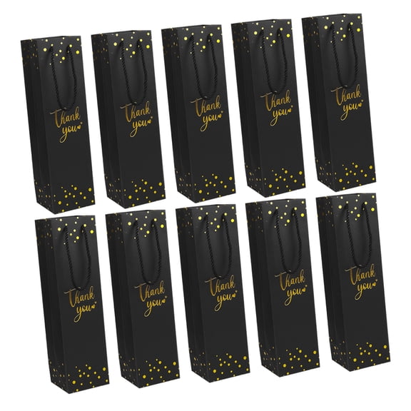KALLORY Wedding Bottle Packaging Bag Kraft Paper Wine Tote Carrier Assorted Color 12Pcs